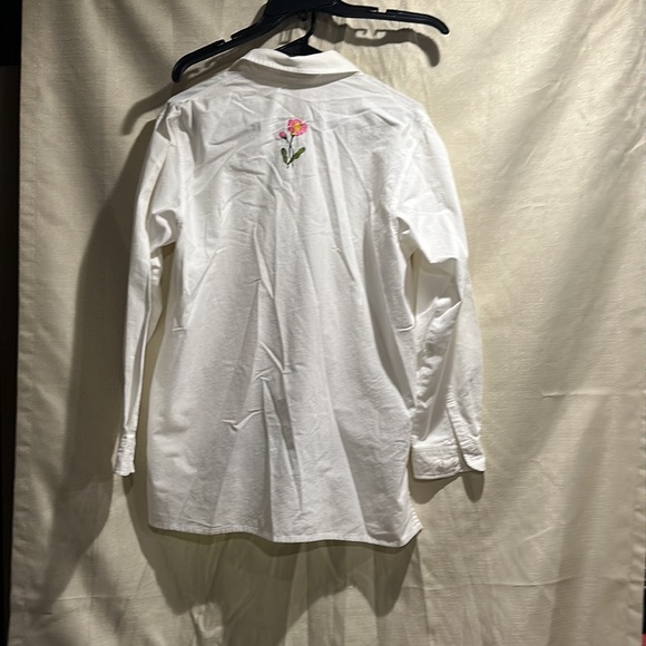 Vintage Casey Coleman Embroidered floral Button Down Shirt medium - Picture 6 of 9